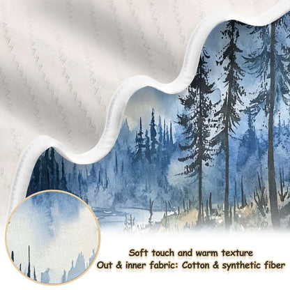 GUIJI Mountain Forest Baby Blanket Quilt for Crib & Stroller Use