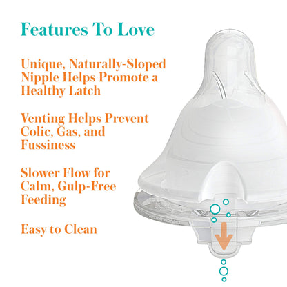 Evenflo Balance Plus Wide Neck Baby Bottles 5oz Pack of 6