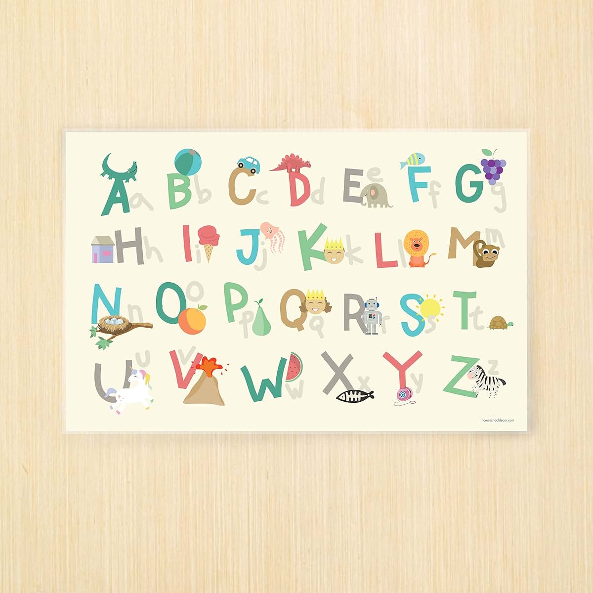 Educational Kids Placemats Set of 4 for Table Decor