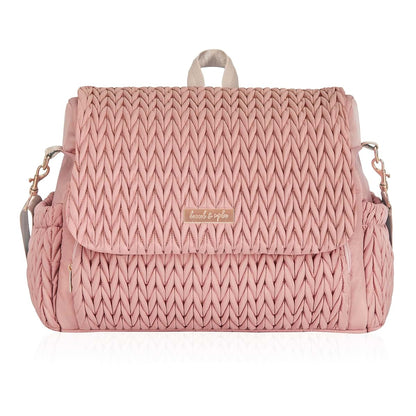 Hannah & Sophia Belle Convertible Baby Diaper Backpack In Pink