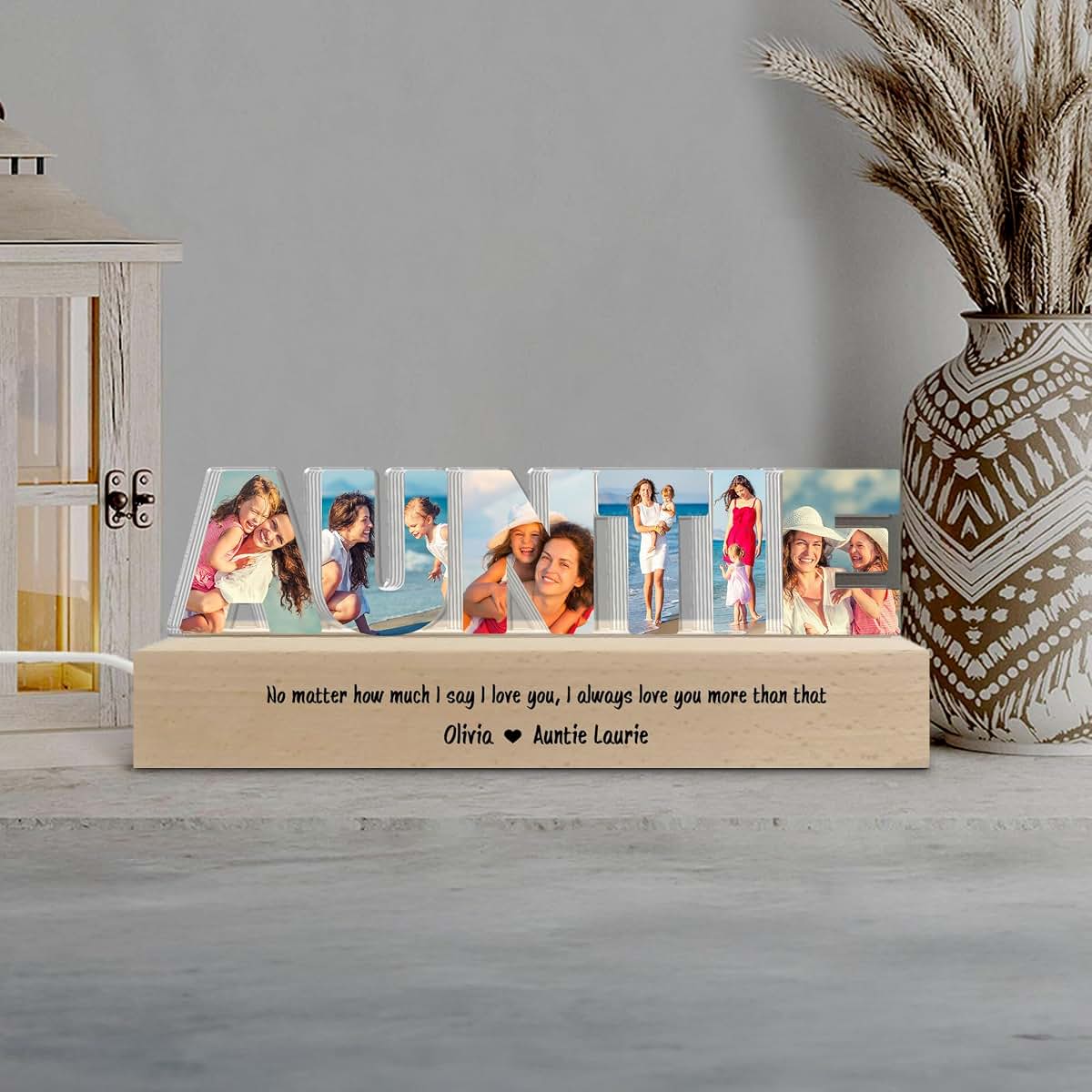 Thunala Personalized Auntie Photo Collage Night Light (photo 2)