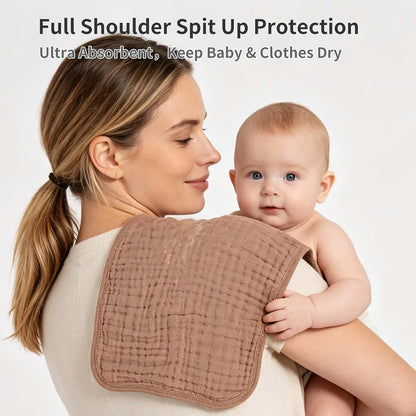 Pure Cotton Burp Cloth Gift Set – Absorbent 6-Pack for Newborns