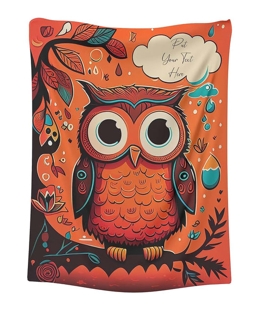 CAPITUNEISKINEPA Owl Baby Girl Blanket - Ideal Owl Gifts for Women, Men, and Kids, Personalized Baby Girl Gifts