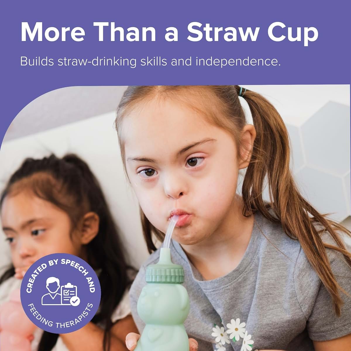 TalkTools Honey Bear Silicone Straw Cup
