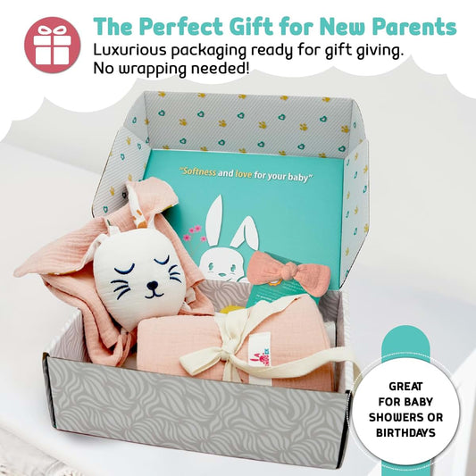 Snugek Muslin Swaddle Blanket and Lovey Set, 100% Cotton