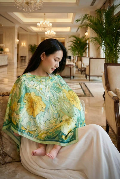 Le Veiléa 3-in-1 Silk Nursing Cover, Poncho, and Scarf (photo 2)