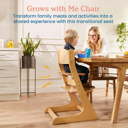 ECR4Kids Grows with Me Chair, Transitional Chair, Natural (photo 3)