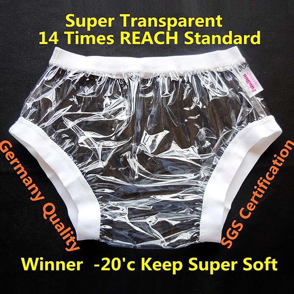 ZAKEKE Adult Incontinence Pants,Plastic Diapers,Adult Cloth Diapers Covers, Waterproof and Reusable Elderly Diapers