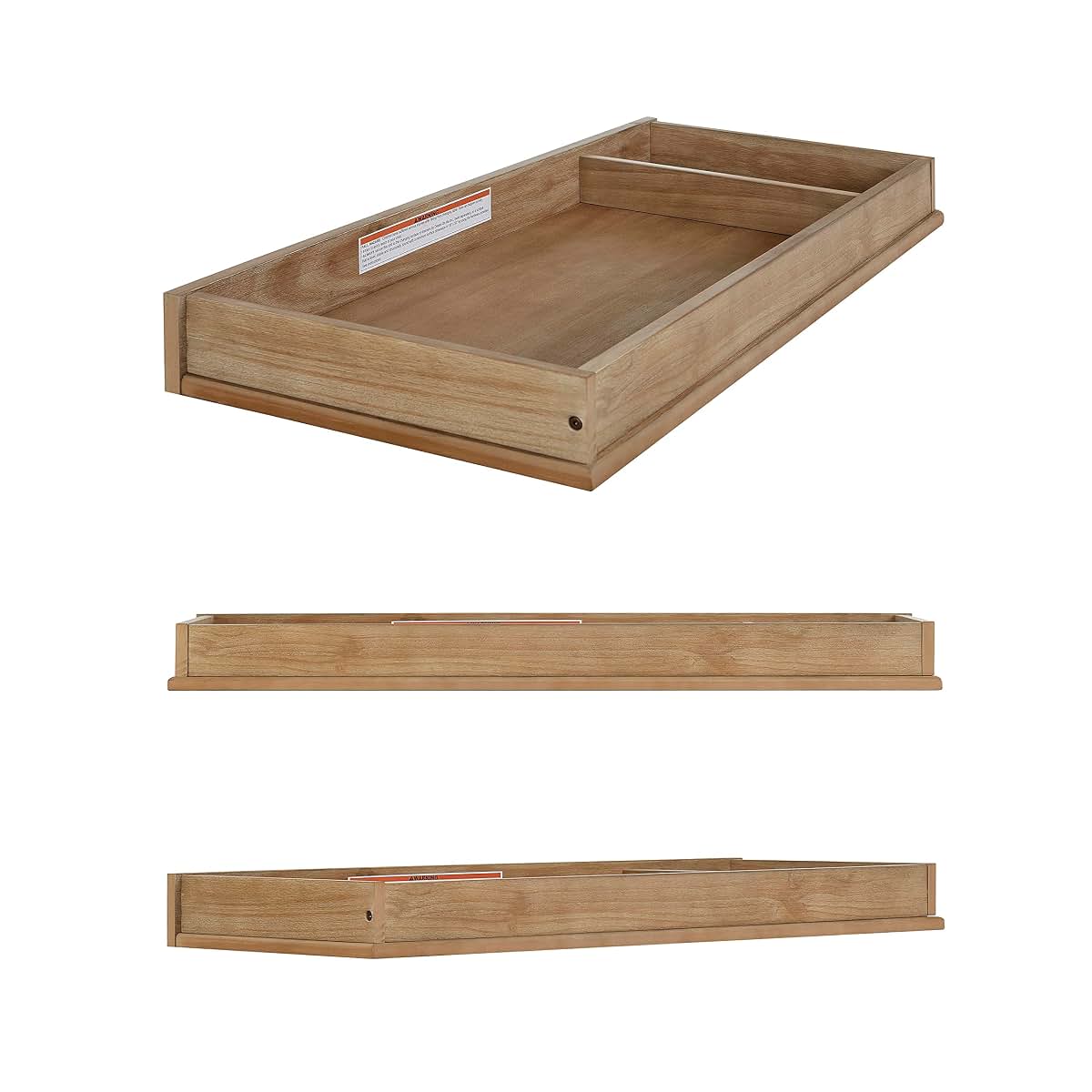 Evolur Mini Changing Tray in Barnwood – Solid Wood Dresser Changing Station (photo 2)