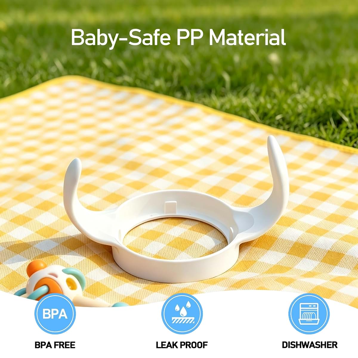 XTSWFC 6Pack Baby Handles for MAM Bottles, Ergonomic Non-Slip Bottle Grips for Self-Feeding, Fits MAM Bottle 5oz, 9oz & (photo 3)