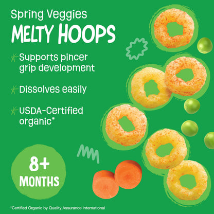 Earth's Best Organic Melty Hoops Spring Veggie Snacks