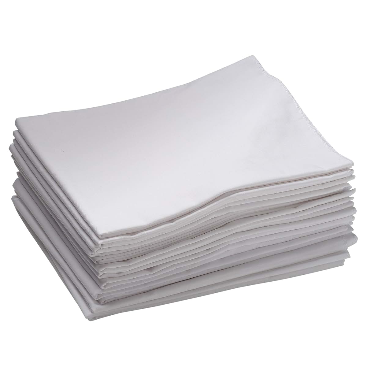 ECR4Kids Fitted Cot Sheet, Toddler-Sized, Machine-Washable, 12-Pack, White