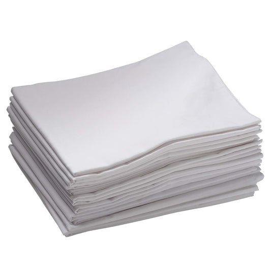 ECR4Kids Fitted Cot Sheet, Toddler-Sized, Machine-Washable, 12-Pack, White
