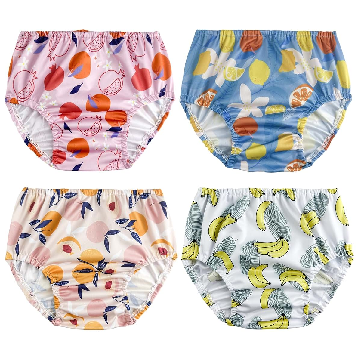SMULPOOTI Reusable Plastic Underwear Covers for Potty Training Toddler Rubber Pants for Babies Cute Rubber Pants for