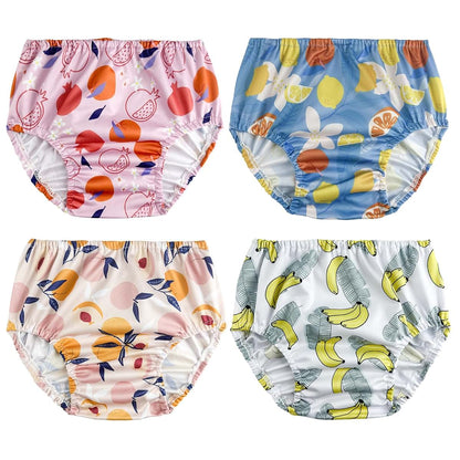 SMULPOOTI Reusable Plastic Underwear Covers for Potty Training Toddler Rubber Pants for Babies Cute Rubber Pants for