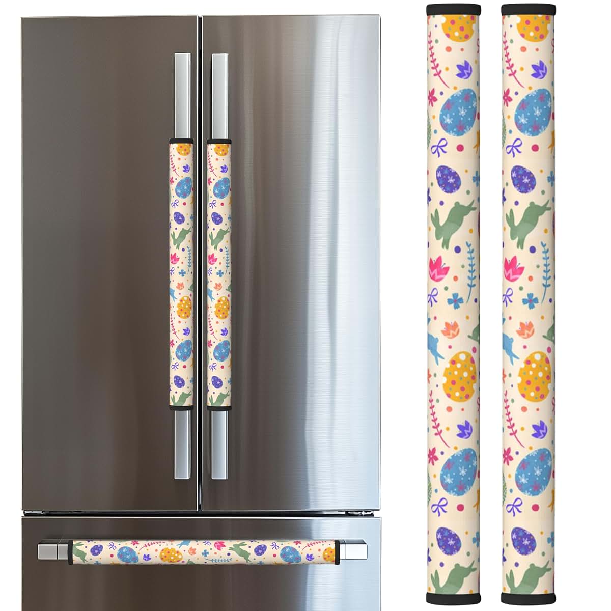 LORTURE Refrigerator Handle Covers, Set of 2 (Easter)
