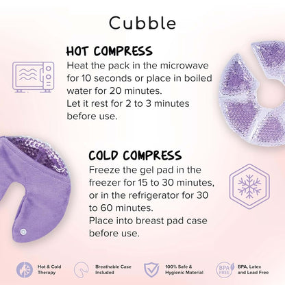 Cubble Hot And Cold Reusable Gel Breast Therapy Pads In Purple