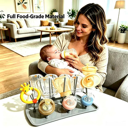 Ai.sbabamama Baby Bottle Drying Rack: Large Vertical Space Saving Holder (photo 2)