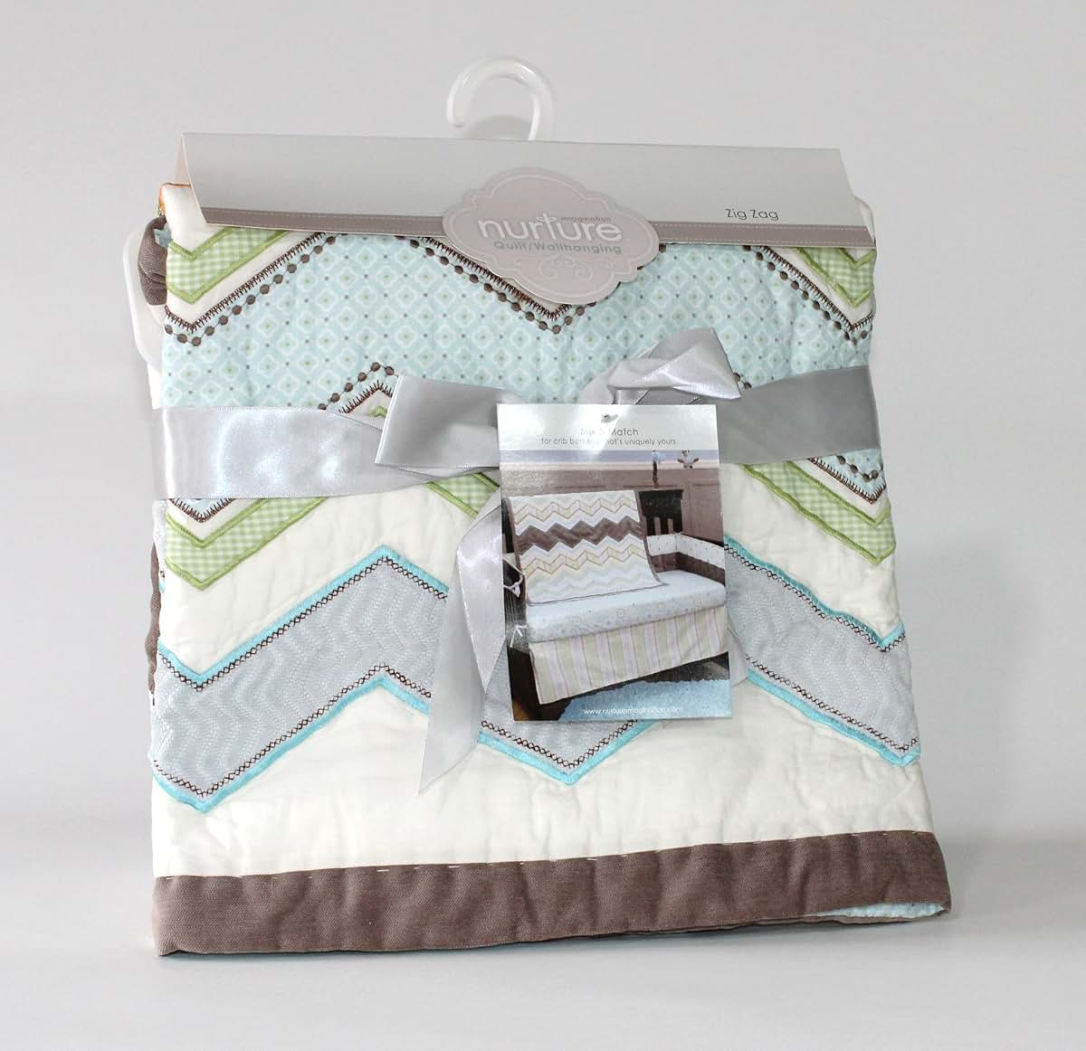 Nurture Zig Zag Cotton Hand Quilted Baby Quilt