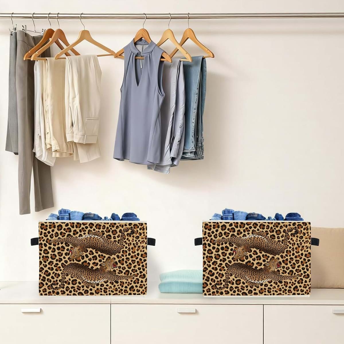 Ghoaoivo Storage Box Bin Organizer for Clothes and Decor