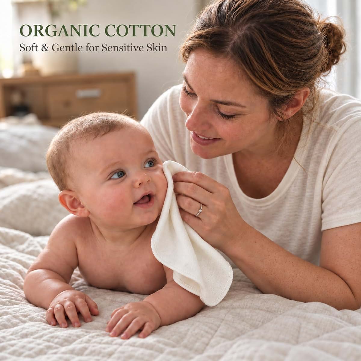 Lion Bear 10-Pack Organic Cotton Baby Washcloths (photo 2)