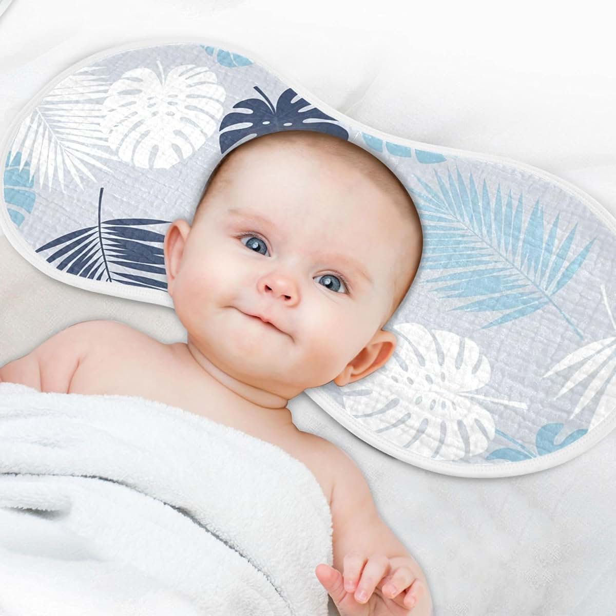 Burbuja Monstera Leaves Muslin Baby Burp Cloths