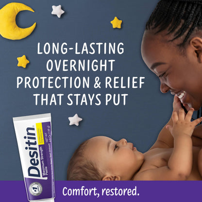 Desitin Maximum Strength Paste, 40% Zinc Oxide Paste, Diaper Rash Healing Ointment for Immediate Relief, Dermatologist Pediatrician Tested, Helps Heal Diaper Rash, Protects Up to 12 Hours, 4.8 Oz Tube