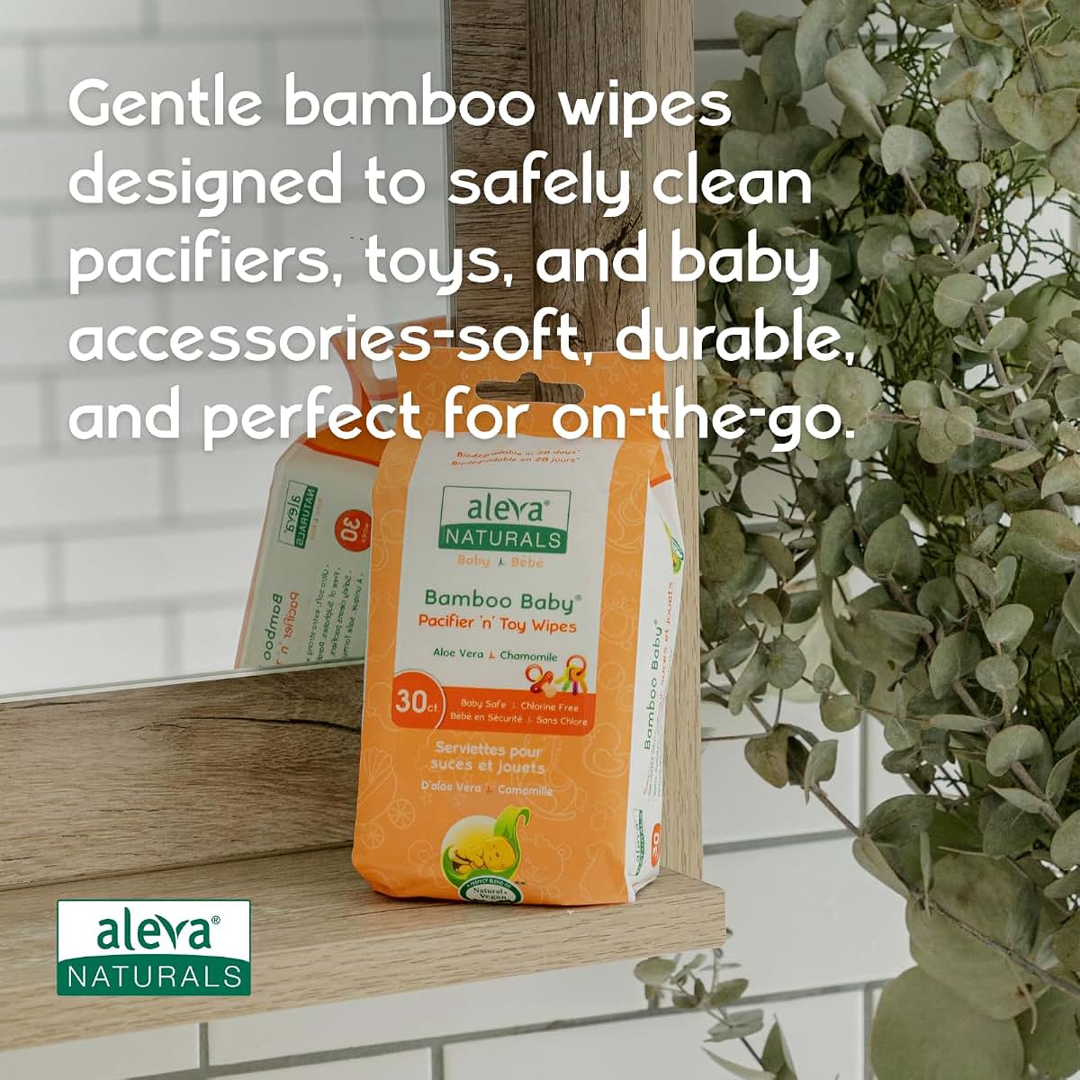 Aleva Naturals Pacifier & Toy Wipes - Pacifier Wipes, Baby Toy Wipes, Bottle Wipes, Extra Strong and Ultra Soft, Value (photo 2)