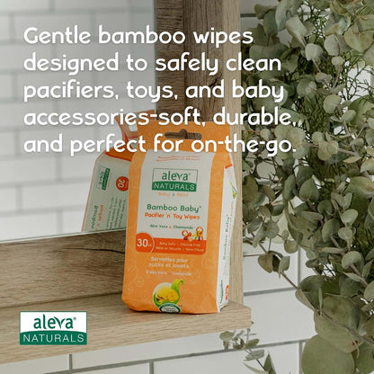 Aleva Naturals Pacifier & Toy Wipes - Pacifier Wipes, Baby Toy Wipes, Bottle Wipes, Extra Strong and Ultra Soft, Value (photo 2)