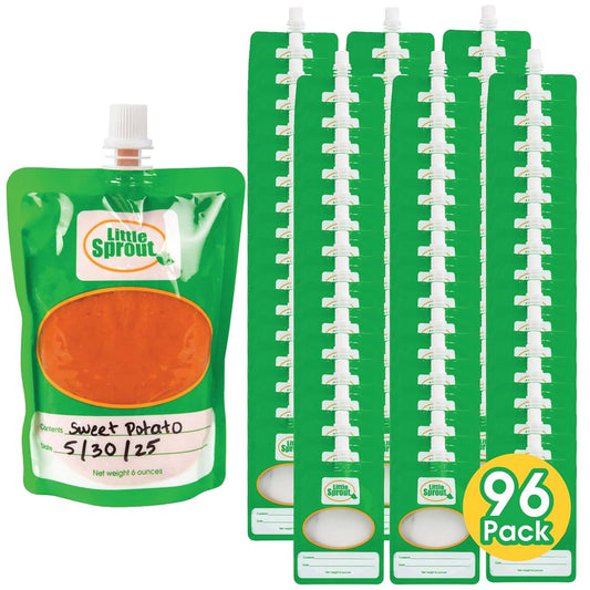 Sprout Cups Disposable 6oz Baby Food Storage Pouch Containers 96 Pack