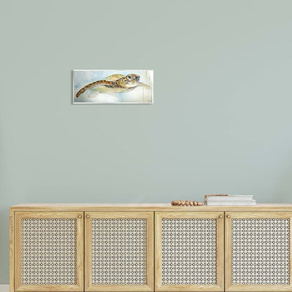 Stupell Industries Peaceful Sea Turtle Swimming Mounted Wall Plaque