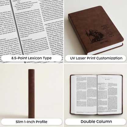 Printualist Personalized ESV Gift Bible for Men with Knight Design Brown TruTone (photo 3)