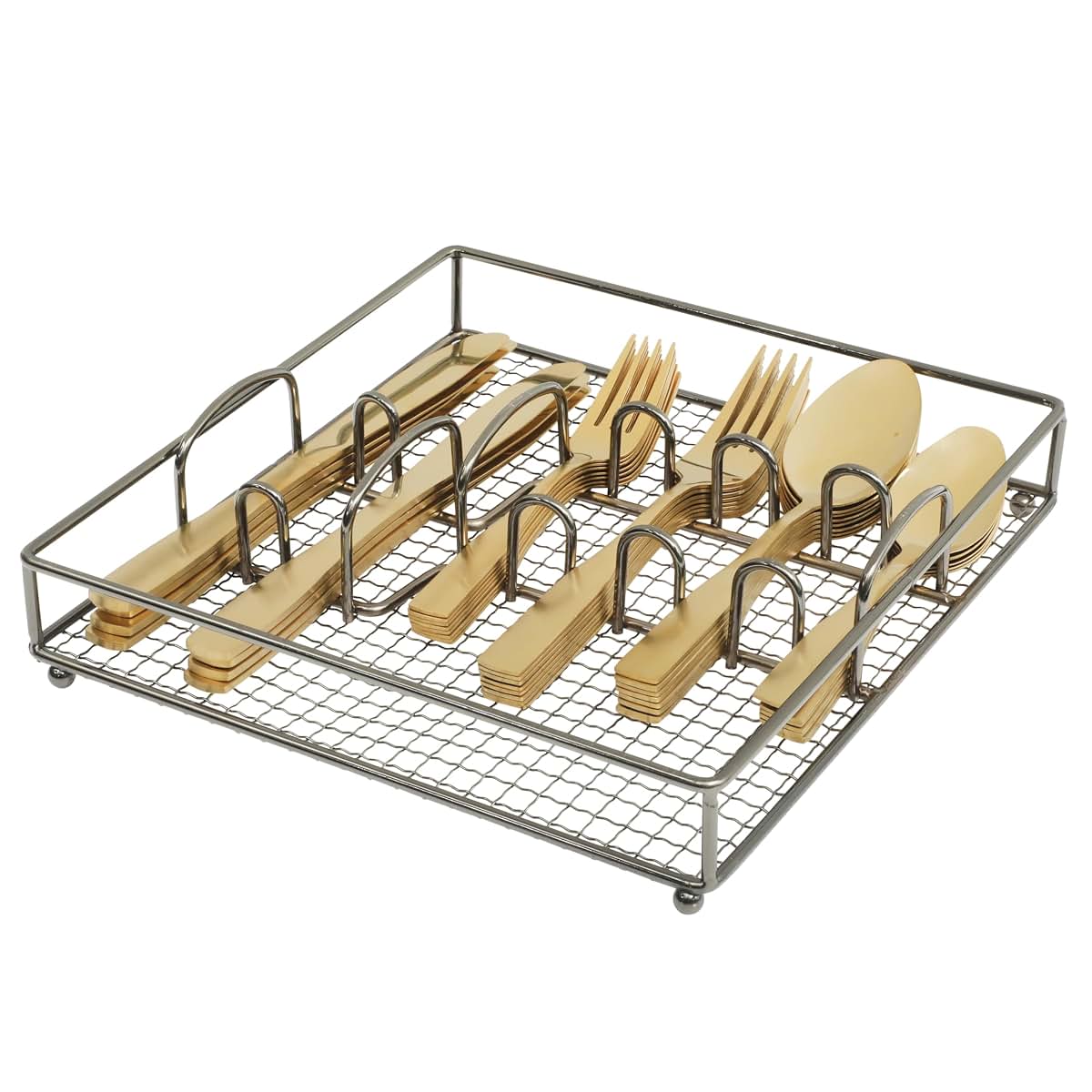 Gibson Abbeville Gold Flatware Stainless Steel Utensil Set for 8