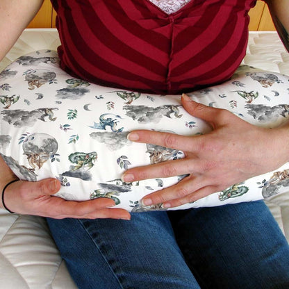 BabyOneStop Watercolor Dragons Nursing Pillow Cover 22x18 Inch Polyester Zipper Slipcover