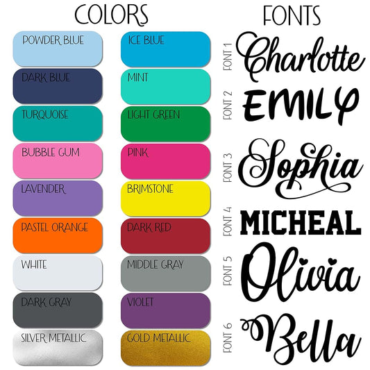 UNIQUE CUSTOM GIFTS Personalized Name Wall Vinyl Decal, Custom Wall Art for Nursery and Bedroom