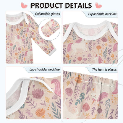 decor gift Funny Pink unicorns Baby Infant Sleeper Gown Comfy Sleepwear 1-Piecing Pajamas Cotton ropas para ninas bebes (photo 3)