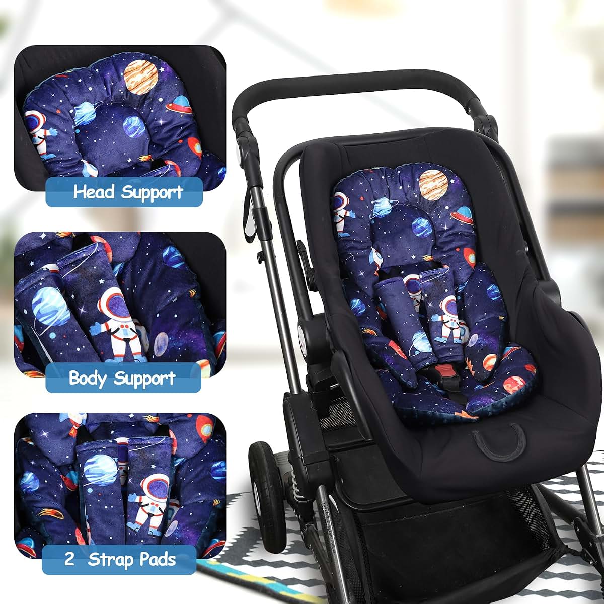SWESEN Infant Car Seat Insert with Strap Pads - Space (photo 4)