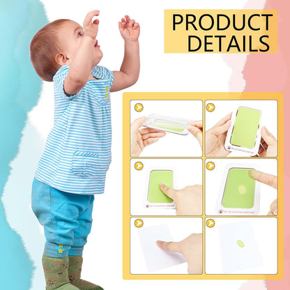 BabyOneStop 12 Set Inkless Baby Handprint and Footprint Kit with 24 Imprint Cards for Newborn Keepsakes