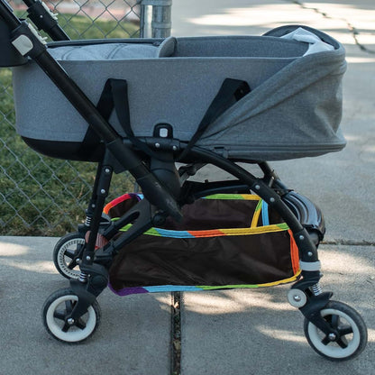 UPKOCH Stroller Bottom Basket Organizer Bag for Baby Essentials, Oxford Cloth Storage