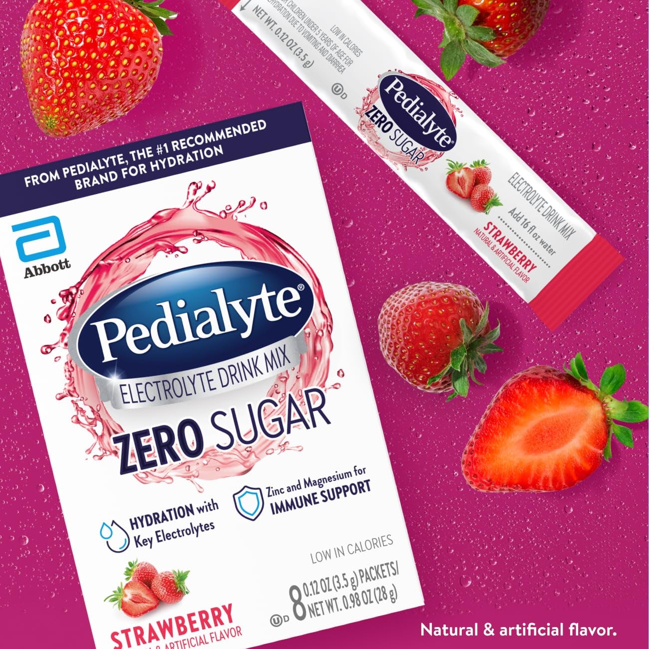 Pedialyte Electrolyte Drink Mix Strawberry