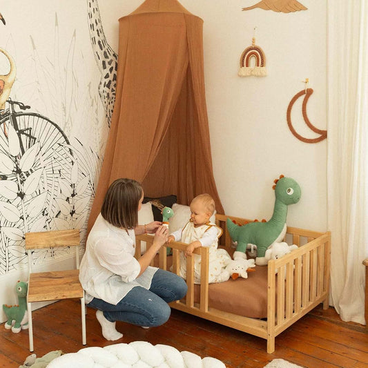 Trois Kilos Sept Baby Fitted Sheet 60 x 120 cm Cotton Camel