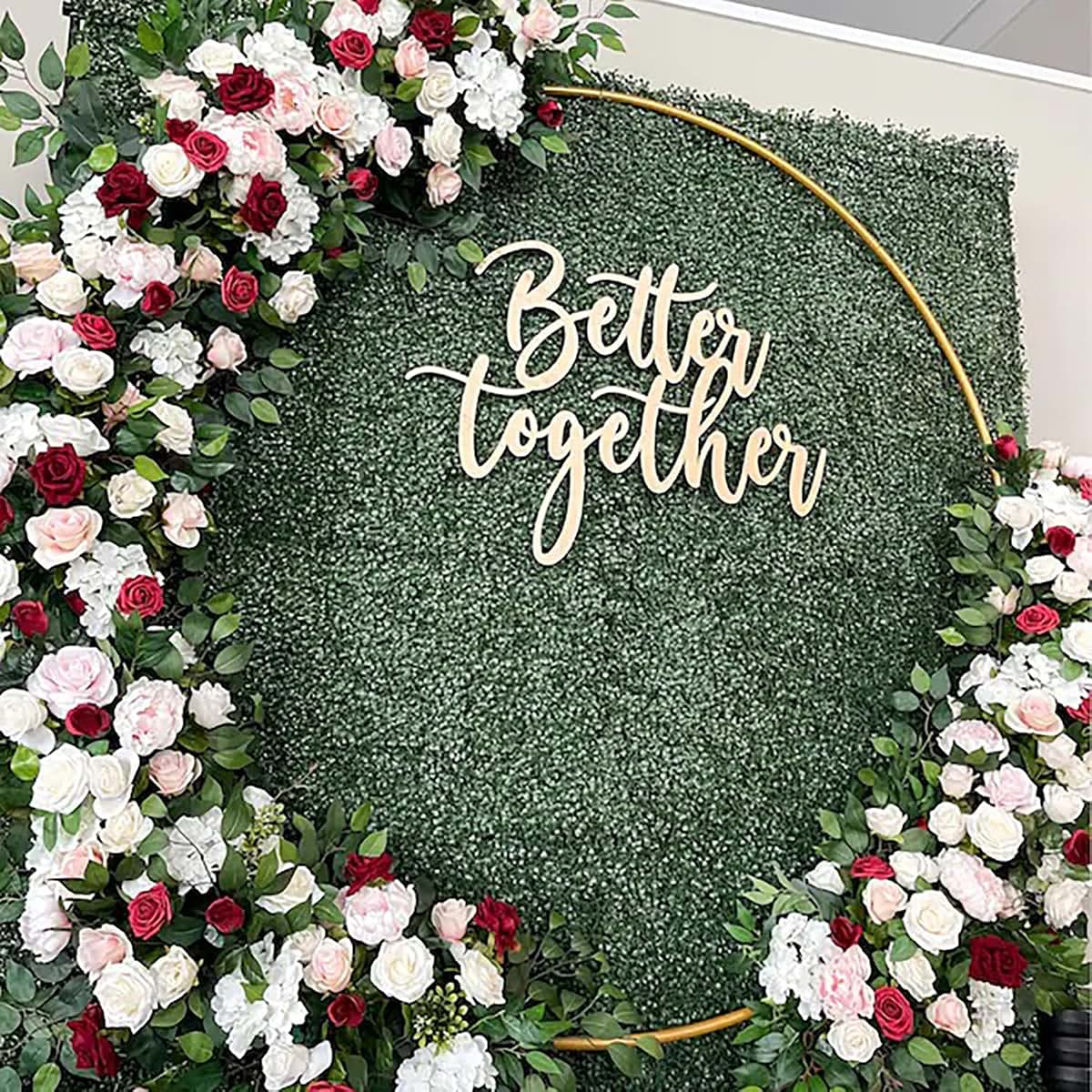 QPARTYFIRE Wooden Better Together Sign