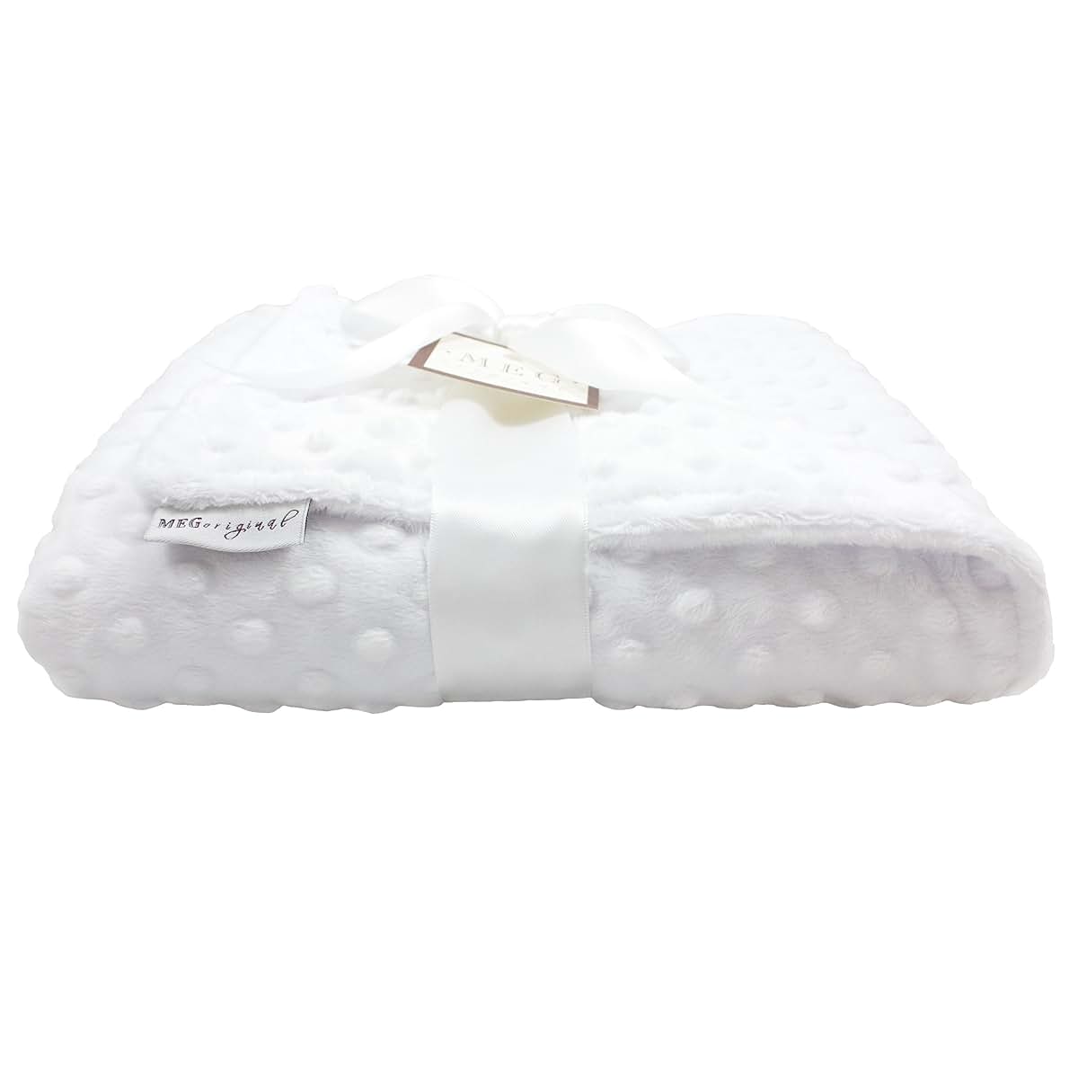 Meg Original Snow White Minky Dot Baby Blanket (photo 2)