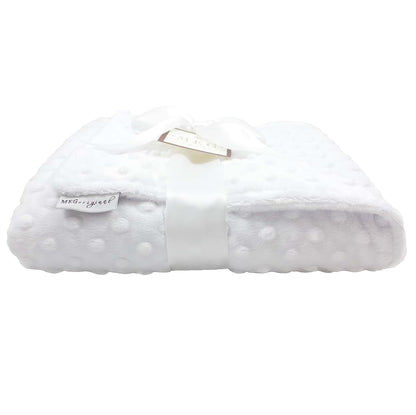 Meg Original Snow White Minky Dot Baby Blanket (photo 2)