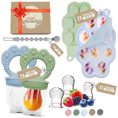O'doe Silicone Baby Popsicle Molds And Food Feeder Set