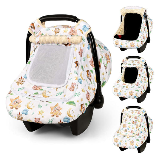 Swesen Car Seat Cover With 4-In-1 Design And Viewing Window