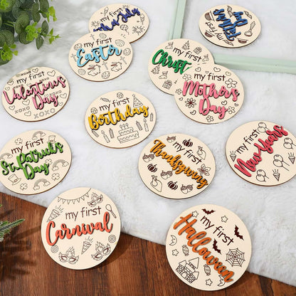 Holiday Milestone Cards Set for Photography Prop Collection