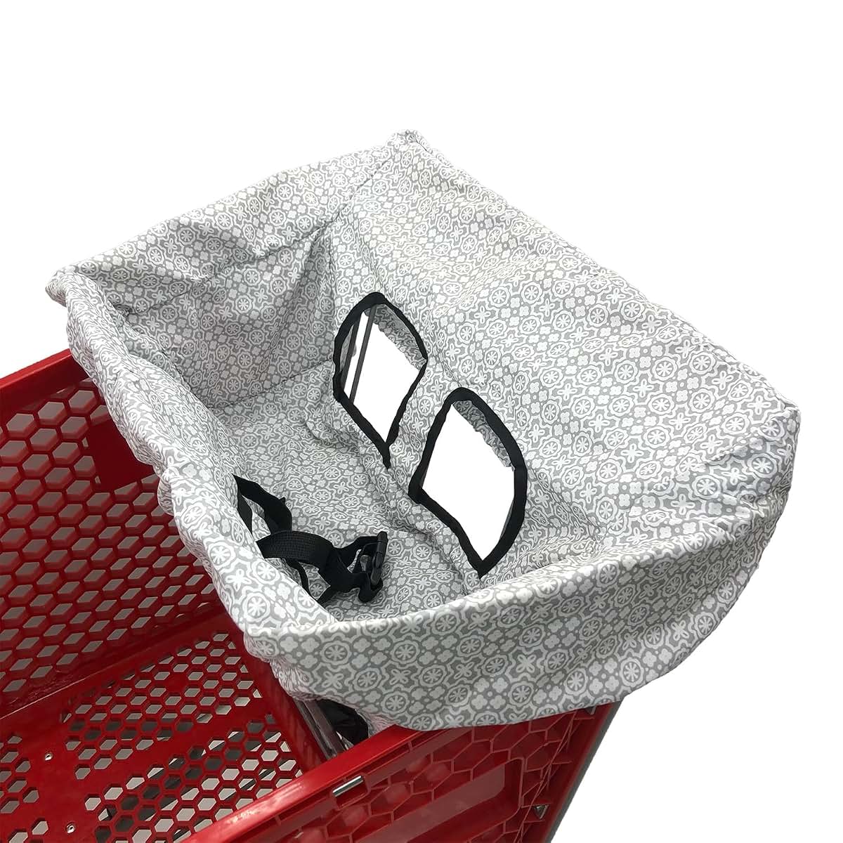 Hivvi Portable 2-In-1 Grocery Cart And High Chair Cover - White Snowflake (photo 2)