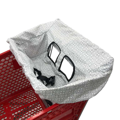 Hivvi Portable 2-In-1 Grocery Cart And High Chair Cover - White Snowflake (photo 2)