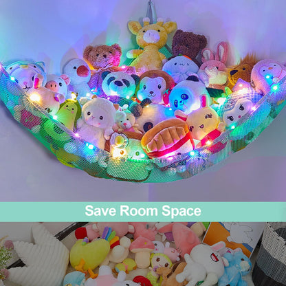 Unicorn Castle Toy Hammock Organizer with LED Light
